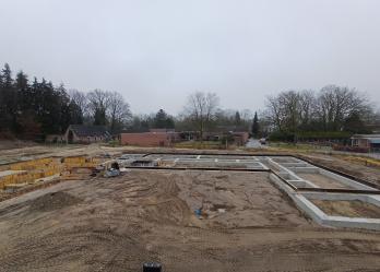 Het schiet al aardig op met de bouw